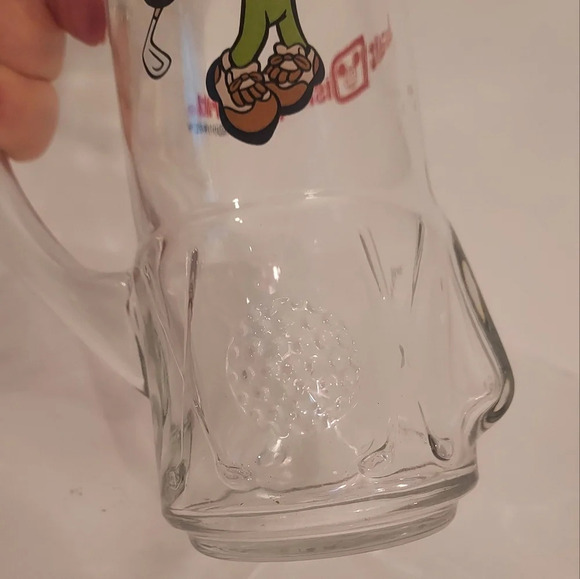 Vintage Walt Disney World Clear Mickey Mouse Golf Bag Shaped Glass Mug Stein - Picture 6 of 9